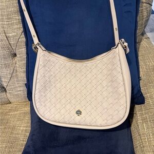 Kate Spade Woven Cream Shoulder Bag